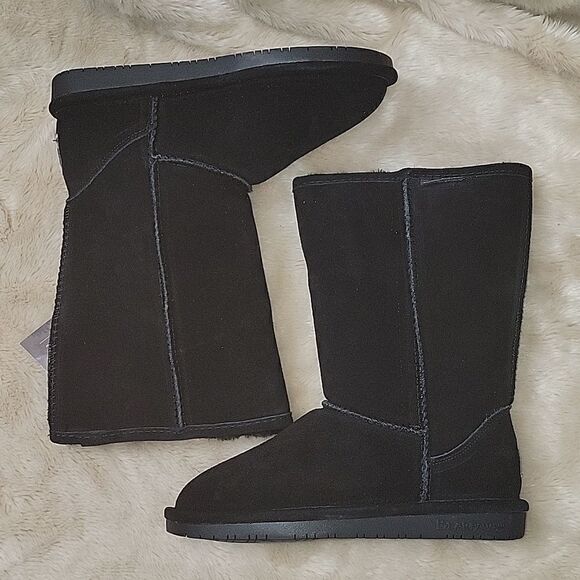BEARPAW EMMA 610W/BLACK II FAUX FUR BOOTS, SIZE 7 - NEW IN BOX - Picture 3 of 12